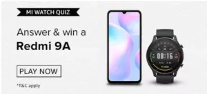 Amazon Quiz Answers Mi Watch