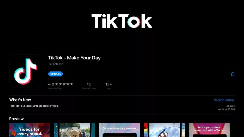 update tiktok