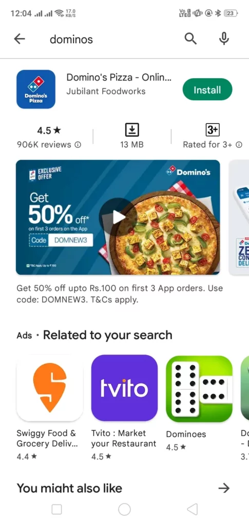 download dominos