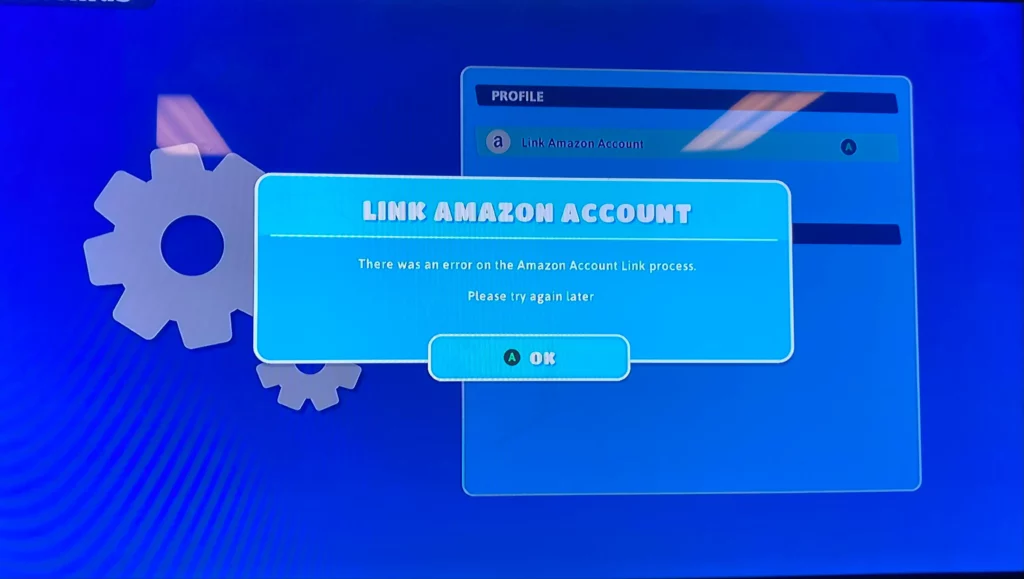 There was an Error on the Amazon Account Link Process