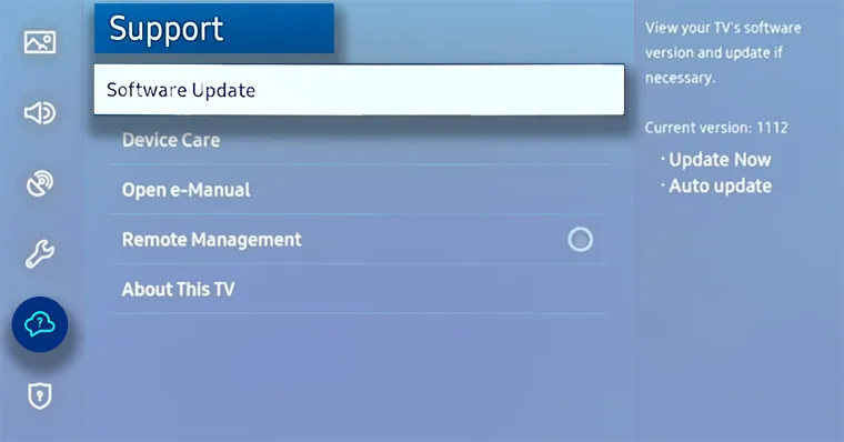 Software update TV