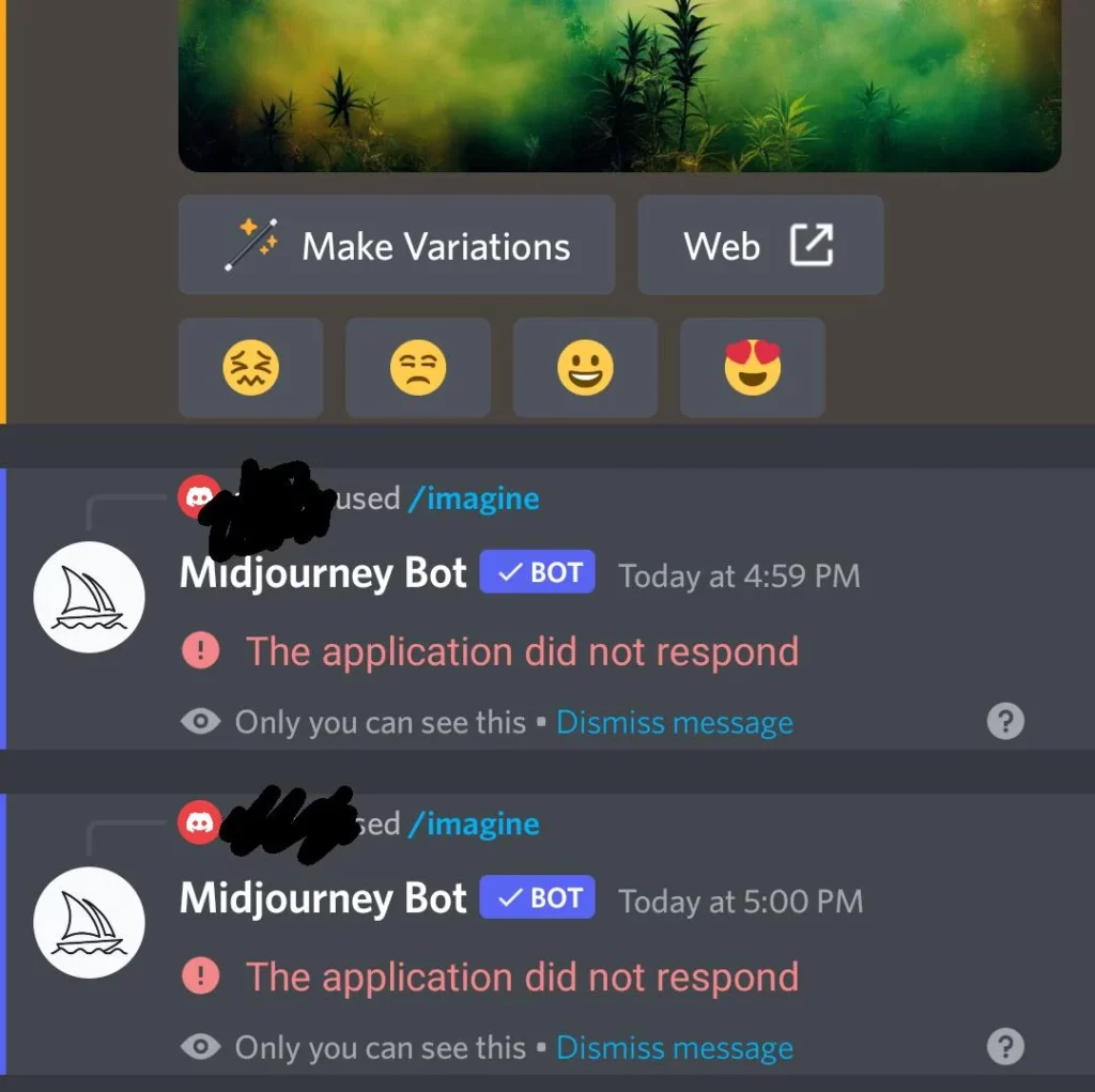 The Application Did Not Respond Midjourney