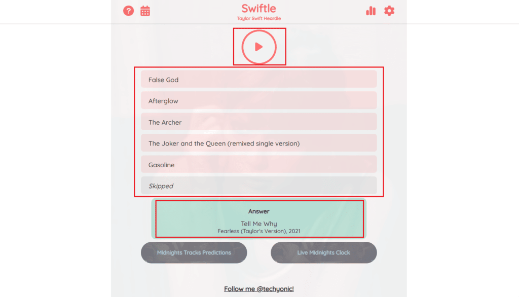 Swiftle incorrect answers