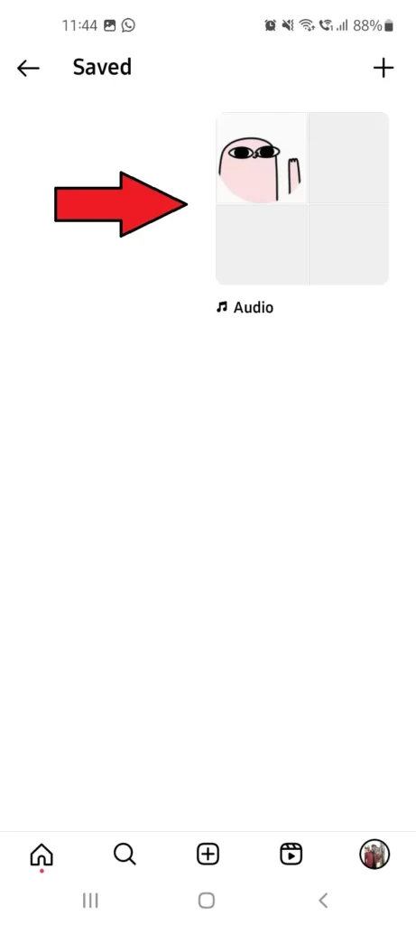 where does saved audio go on instagram