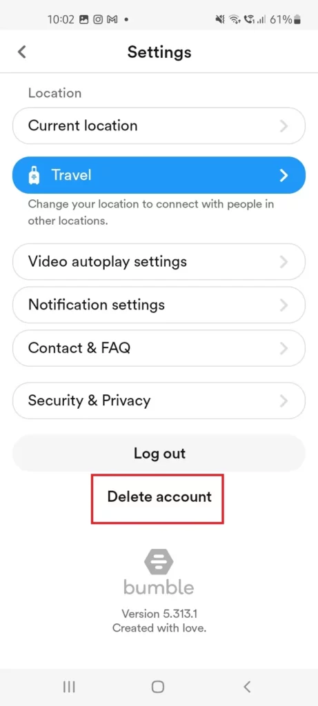 How to Delete Bumble Account