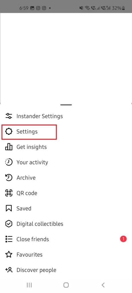 Instagram Settings
