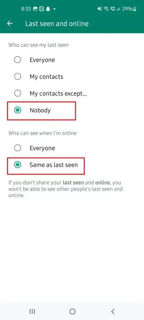 How to Disable online activity on WhatsApp