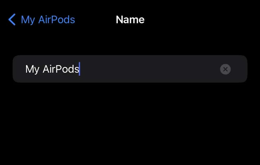 change airpods name