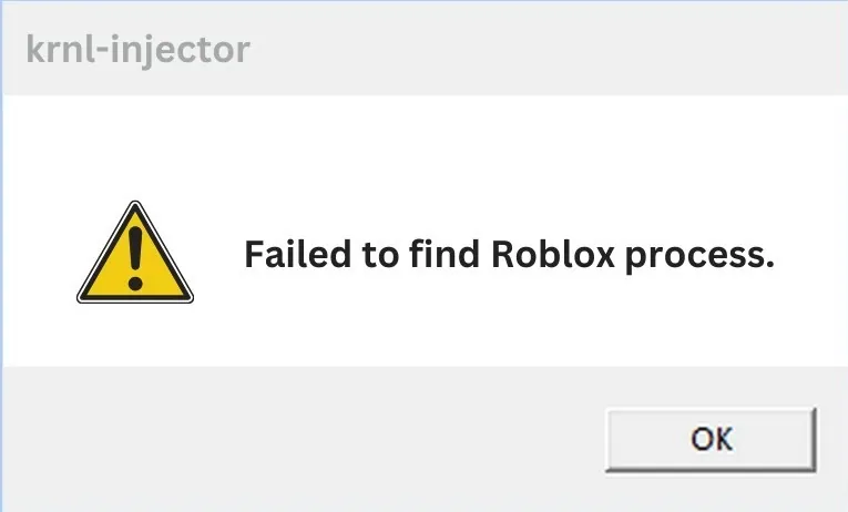 Krnl Injector Failed To Find Roblox Process