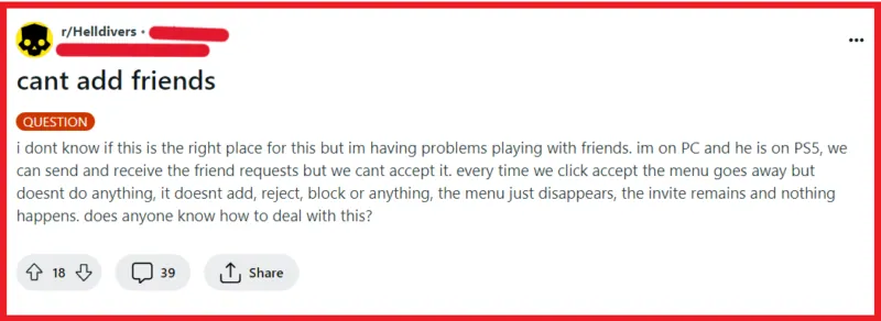Helldivers 2 Friends List Not Working