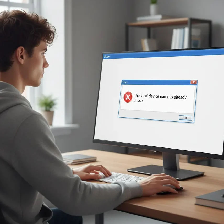 the local device name is already in use